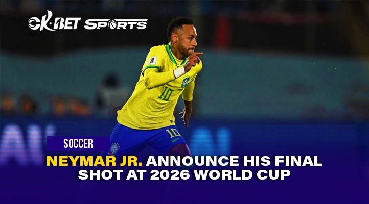 Neymar A man playing football with overlay text